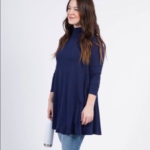 Mock Neck Swing Tunic